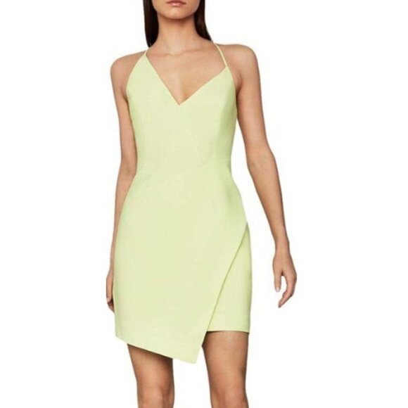 BCBG Max Azria Women's Sleeveless Asymmetrical V-Neck Mini Dress-  2 - Picture 1 of 8